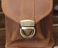 Cool Brown Leather Cigarette Case Belt Pouches BELT Cigarette Holder For Men