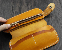 Cool Brown Leather Men's Long Biker Wallet Leather Long Wallet For Men - imessengerbags