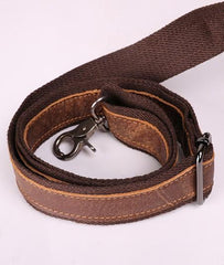 Cool Brown Leather Messenger Bag Handbag Shoulder Bag Backpack For Men