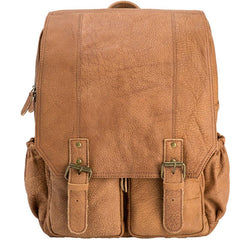 Cool Brown Mens Leather Backpacks Travel Backpacks Laptop Backpack for men - imessengerbags