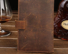 Cool Brown Vintage Mens Leather Long Wallet Bifold Long Wallet for Men