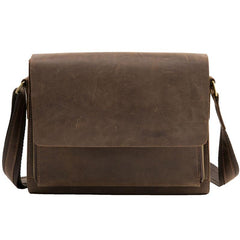 Cool Brown Vintage Leather Mens Messengers Bag Shoulder Bag for Men