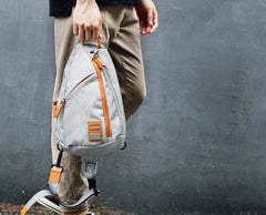 Cool Nylon Casual Men's Black Chest Bag One Shoulder Backpack For Men - imessengerbags