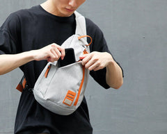 Cool Nylon Casual Men's Black Chest Bag One Shoulder Backpack For Men - imessengerbags
