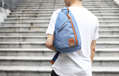 Cool Nylon Casual Men's Black Chest Bag One Shoulder Backpack For Men - imessengerbags
