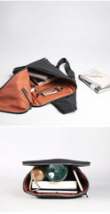 Cool OXFORD CLOTH PVC Black Men's Sling Bag Chest Bag One Shoulder Backpack For Men - imessengerbags