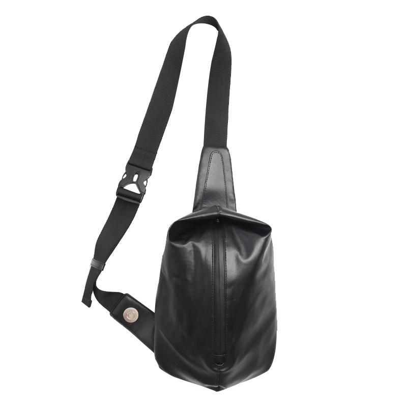 Cool OXFORD CLOTH PVC Black Men's Sling Bag One Shoulder Backpack For Men - imessengerbags