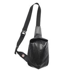 Cool OXFORD CLOTH PVC Black Men's Sling Bag One Shoulder Backpack For Men - imessengerbags