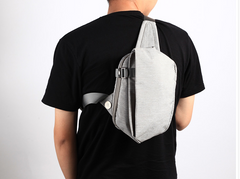 Cool OXFORD CLOTH PVC Black Men's Sling Bag One Shoulder Backpack For Men - imessengerbags