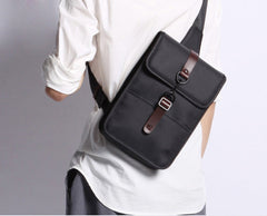 Nylon Cloth Casual Men's Sling Bag One Shoulder Backpack Chest Bag For Men