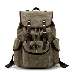 Cool Gray Fashion Mens Green Large Travel Backpack  14'' Computer Backpack for Men - imessengerbags