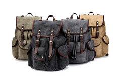 Cool Gray Fashion Mens Green Large Travel Backpack  14'' Computer Backpack for Men - imessengerbags