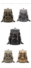 Cool Gray Fashion Mens Green Large Travel Backpack  14'' Computer Backpack for Men - imessengerbags