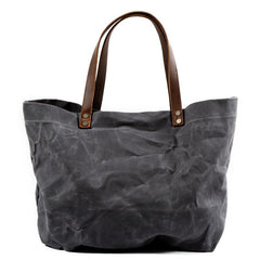 Cool Canvas Leather Mens Casual Waterproof Tote Bag Shoulder Bag Tote Purse For Men - imessengerbags