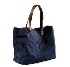 Cool Canvas Leather Mens Casual Waterproof Tote Bag Shoulder Bag Tote Purse For Men - imessengerbags