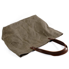 Cool Canvas Leather Mens Casual Waterproof Tote Bag Shoulder Bag Tote Purse For Men - imessengerbags