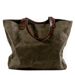 Cool Canvas Leather Mens Casual Waterproof Tote Bag Shoulder Bag Tote Purse For Men - imessengerbags