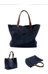 Cool Canvas Leather Mens Casual Waterproof Tote Bag Shoulder Bag Tote Purse For Men - imessengerbags