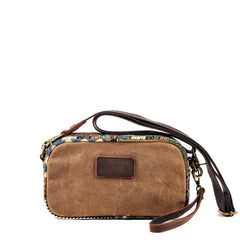 Cool Canvas Mens Green Clutch Bag Mini Side Bag Gray Small Messenger Bag For Men - imessengerbags