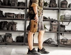 Cool Canvas Mens Green Clutch Bag Mini Side Bag Gray Small Messenger Bag For Men - imessengerbags
