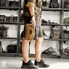 Cool Canvas Mens Green Clutch Bag Mini Side Bag Gray Small Messenger Bag For Men - imessengerbags