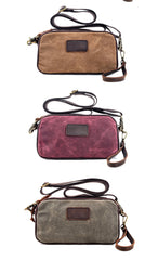 Cool Canvas Mens Green Clutch Bag Mini Side Bag Gray Small Messenger Bag For Men - imessengerbags