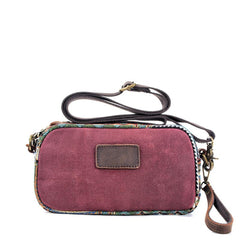 Cool Canvas Mens Green Clutch Bag Mini Side Bag Gray Small Messenger Bag For Men - imessengerbags