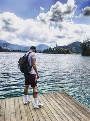 Cool Canvas Leather Mens 15'' College Gray Computer Backpack Travel Backpack for Men - imessengerbags