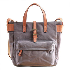 Canvas Leather Mens Womens Handbag Tote Bag Shoulder Bag Tote Purse For Men - imessengerbags