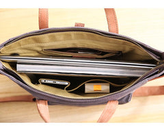 Canvas Leather Mens Womens Handbag Tote Bag Shoulder Bag Tote Purse For Men - imessengerbags
