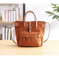 Canvas Leather Mens Womens Handbag Tote Bag Shoulder Bag Tote Purse For Men - imessengerbags
