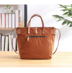 Canvas Leather Mens Womens Handbag Tote Bag Shoulder Bag Tote Purse For Men - imessengerbags