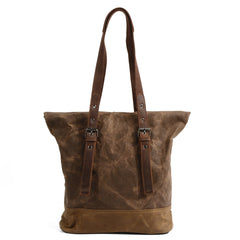 Cool Canvas Leather Mens Large Shopping Handbag Tote Bag Shoulder Bag Tote Purse For Men - imessengerbags