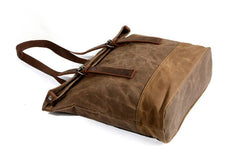 Cool Canvas Leather Mens Large Shopping Handbag Tote Bag Shoulder Bag Tote Purse For Men - imessengerbags