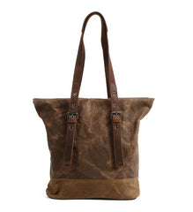 Cool Canvas Leather Mens Large Shopping Handbag Tote Bag Shoulder Bag Tote Purse For Men - imessengerbags