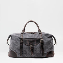 Cool Waxed Canvas Leather Mens Large Travel Weekender Bag Waterproof Duffle bag for Men