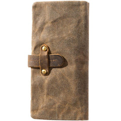 Cool Canvas Leather Mens Long Wallet Long Wallet for Men - imessengerbags