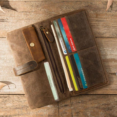Cool Canvas Leather Mens Long Wallet Long Wallet for Men - imessengerbags