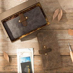 Cool Canvas Leather Mens Long Wallet Long Wallet for Men - imessengerbags