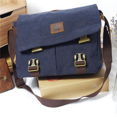 Cool Canvas Mens 15'' Side Bag Shoulder Bag College Bag Messenger Bag for Men - imessengerbags