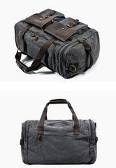 Cool Canvas Leather Mens Retro Large Green Travel Weekender Bag Duffle Bag for Men - imessengerbags