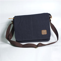 Cool Canvas Mens Side Bag Black Shoulder Bag Gray College Bag Khaki Messenger Bag for Men - imessengerbags