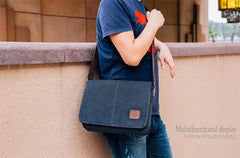 Cool Canvas Mens Side Bag Black Shoulder Bag Gray College Bag Khaki Messenger Bag for Men - imessengerbags