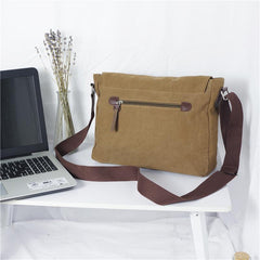 Cool Canvas Leather Mens Black Side Bag Blue Shoulder Bag Red College Bag Messenger Bag for Men - imessengerbags