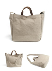 Cute Canvas Mens Womens White Handbag Tote Bag Shoulder Bag Tote Purse For Men - imessengerbags