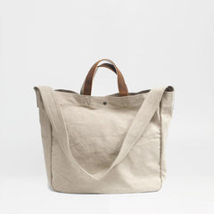 Cute Canvas Mens Womens White Handbag Tote Bag Shoulder Bag Tote Purse For Men - imessengerbags