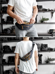 Cool Canvas Village Mens Sling Bag Chest Bag One Shoulder Backpack for Men