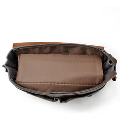 Waxed Canvas Leather Mens Waterproof Black 14‘’ Camera Bag Shoulder Bag Messenger Bag For Men - imessengerbags