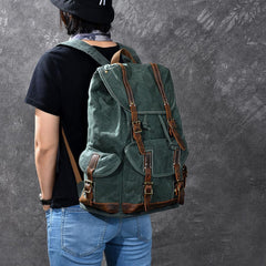 Waxed Canvas Leather Mens Womens 16