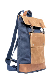 Cool Canvas Leather Mens Womens British 14'' Style College Computer Backpack Travel Backpack for Men - imessengerbags